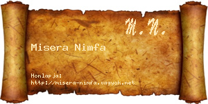 Misera Nimfa névjegykártya